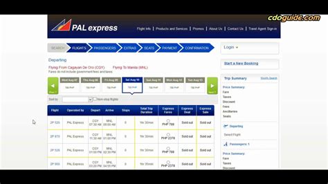 pal express flight schedule
